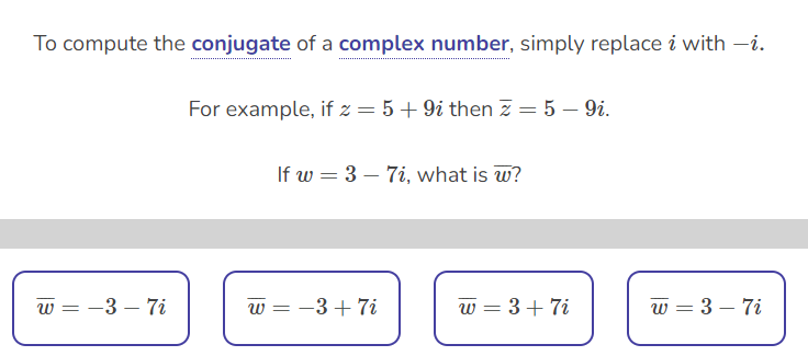 Solved To compute the conjugate of a complex number, simply | Chegg.com