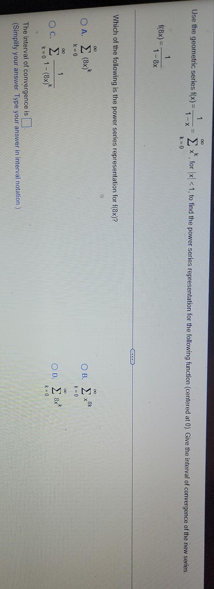 Solved Use The Geometric Series Fx X For X 7507