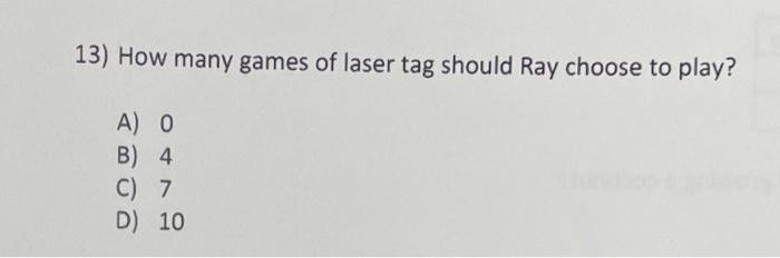 Solved Please answer both parts! In the game of laser tag