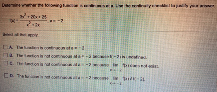 Solved Determine whether the following function is | Chegg.com