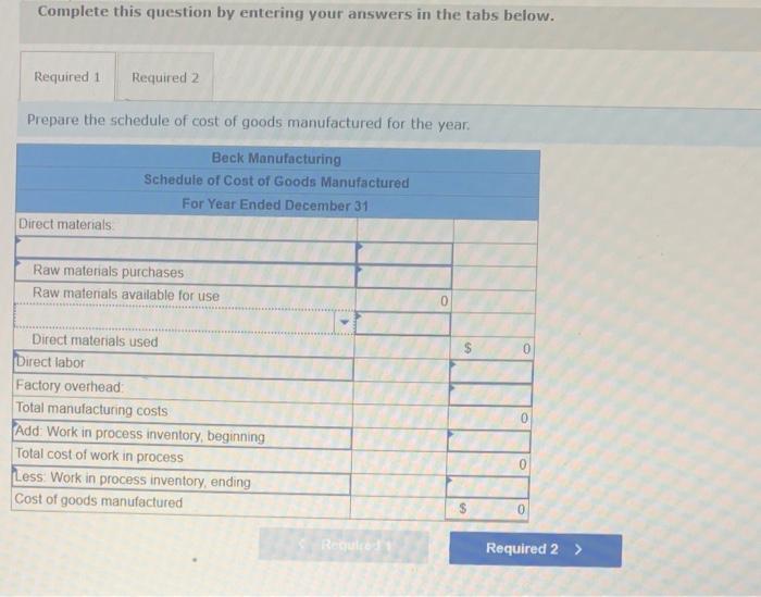 Solved Exercise 14-15 (Algo) Schedule Of Cost Of Goods | Chegg.com