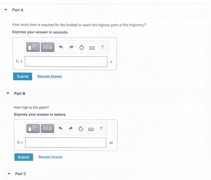 Solved A rookie quarterback throws a football with an
