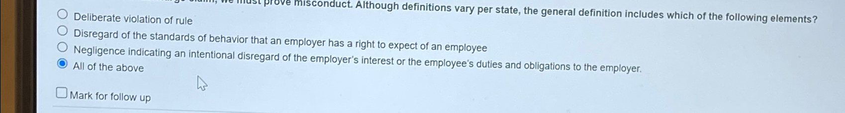 Solved Deliberate violation of ruleDisregard of the | Chegg.com