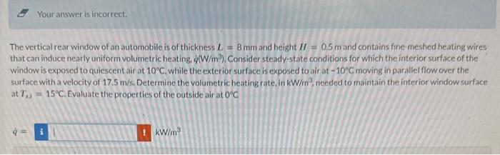 Solved The vertical rear window of an automobile is of | Chegg.com