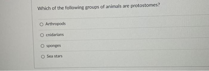 Solved Which of the following groups of animals are | Chegg.com