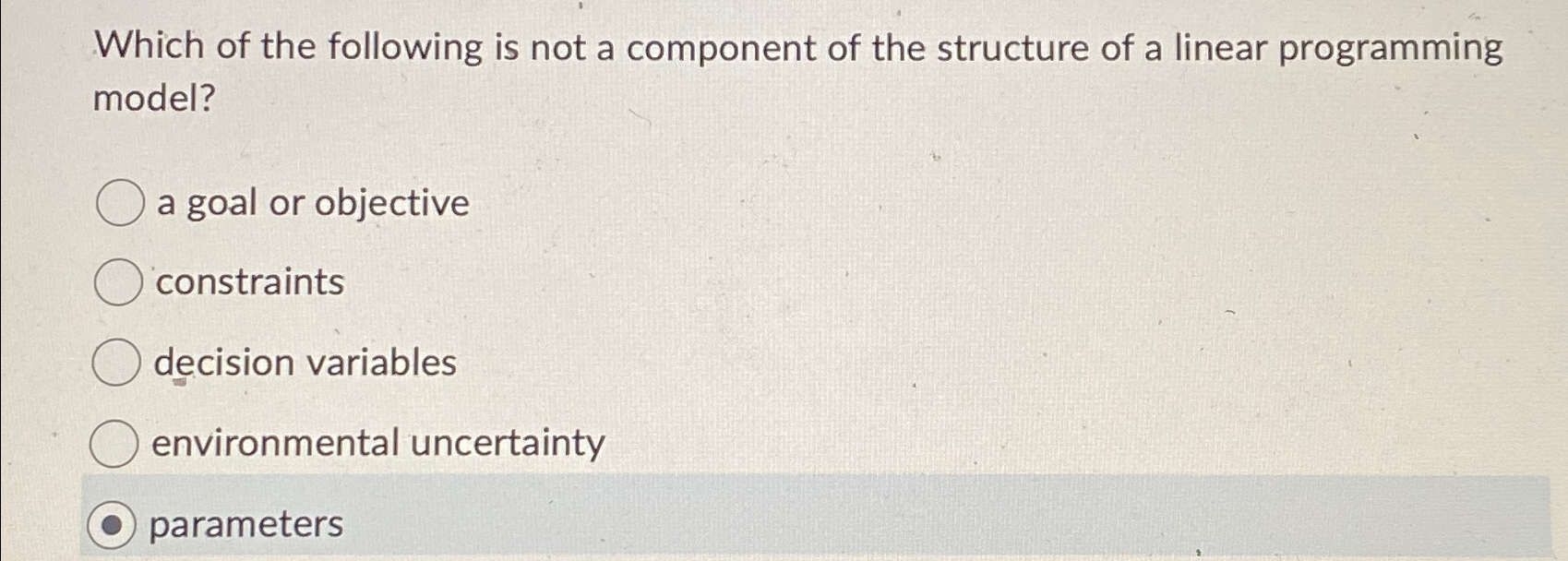 Solved Which of the following is not a component of the | Chegg.com