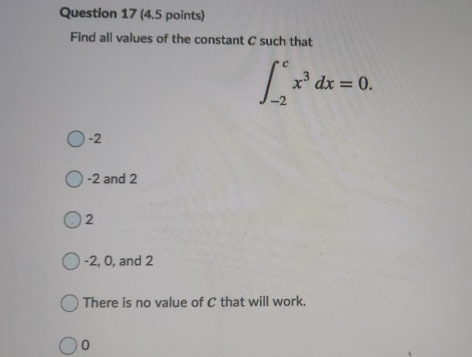 Solved Question 17 (4.5 points) Find all values of the | Chegg.com