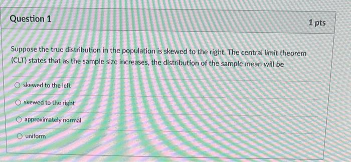 Solved Suppose the true distribution in the population is | Chegg.com