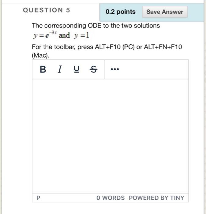 Solved QUESTION 5 0.2 points Save Answer The corresponding | Chegg.com