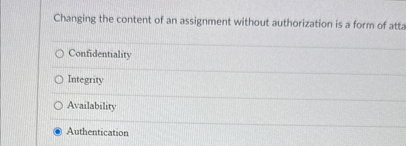 Solved Changing the content of an assignment without | Chegg.com