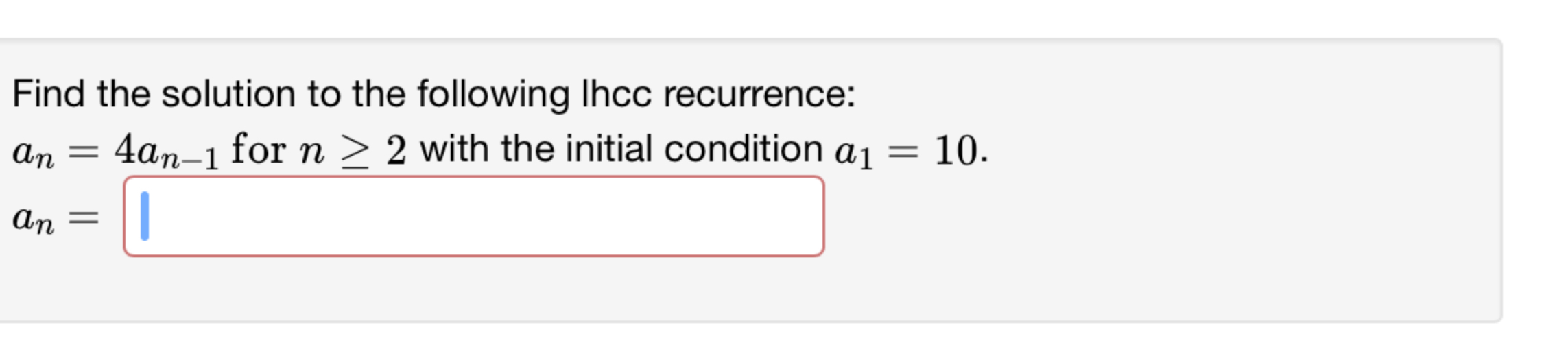 Solved Find the solution to the following Ihcc | Chegg.com