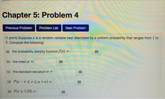Solved Chapter 5: Problem 4 Previous Problem Problem List | Chegg.com