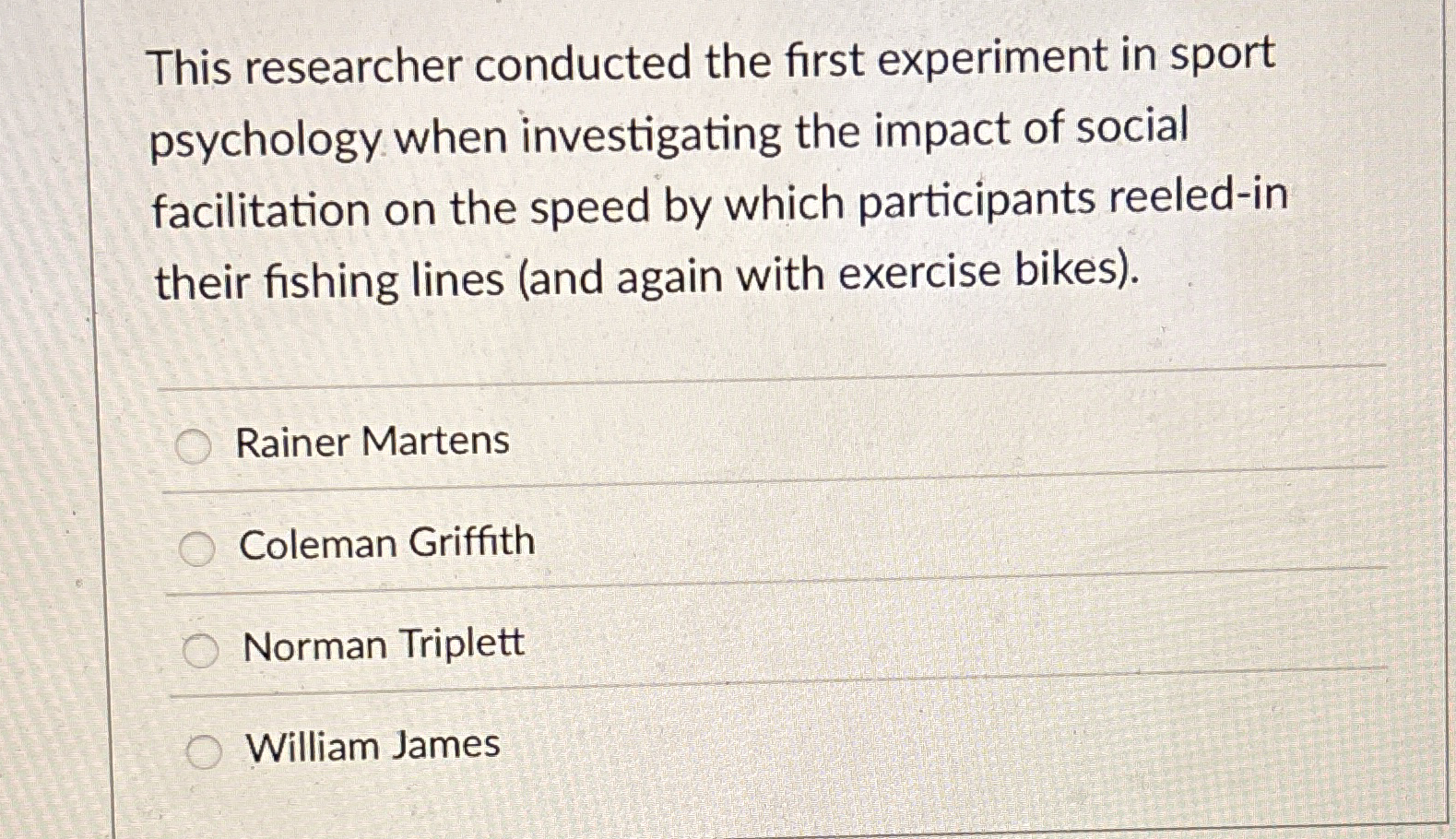 Solved This researcher conducted the first experiment in | Chegg.com
