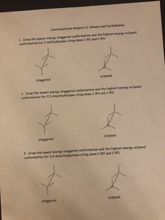 Solved Conformational Analysis of Alkanes and Cycloalkanes | Chegg.com