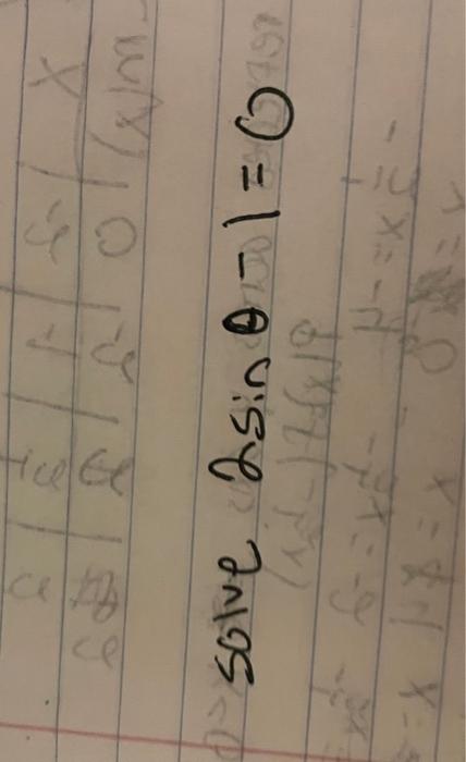 solve \( 2 \sin \theta-1=0 \)