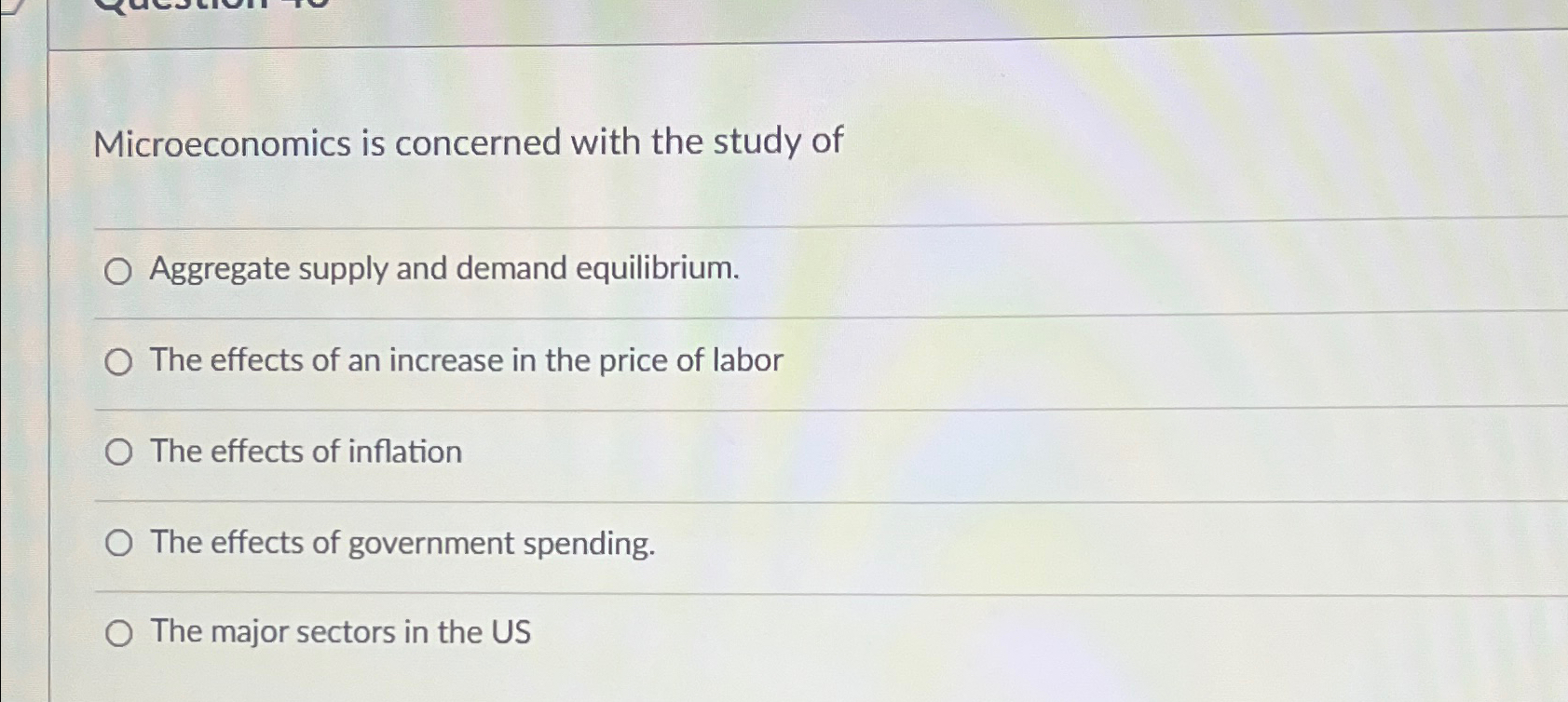 Solved Microeconomics is concerned with the study | Chegg.com