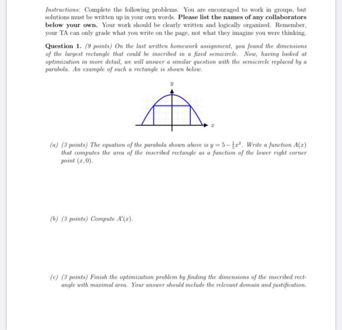 Solved Instructions: Complete the following problems. You | Chegg.com