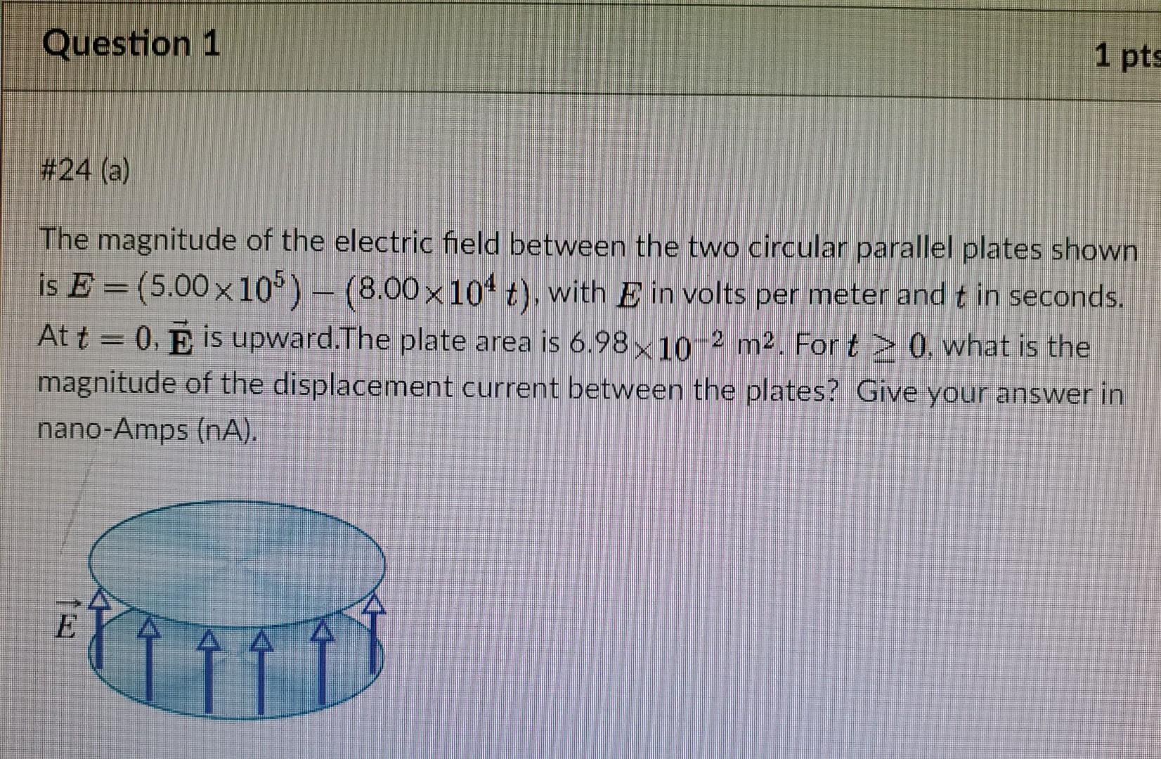 Solved The magnitude of the electric field between the two | Chegg.com