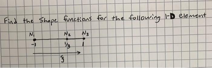 Solved Find the Shape functions for the following 1-D | Chegg.com