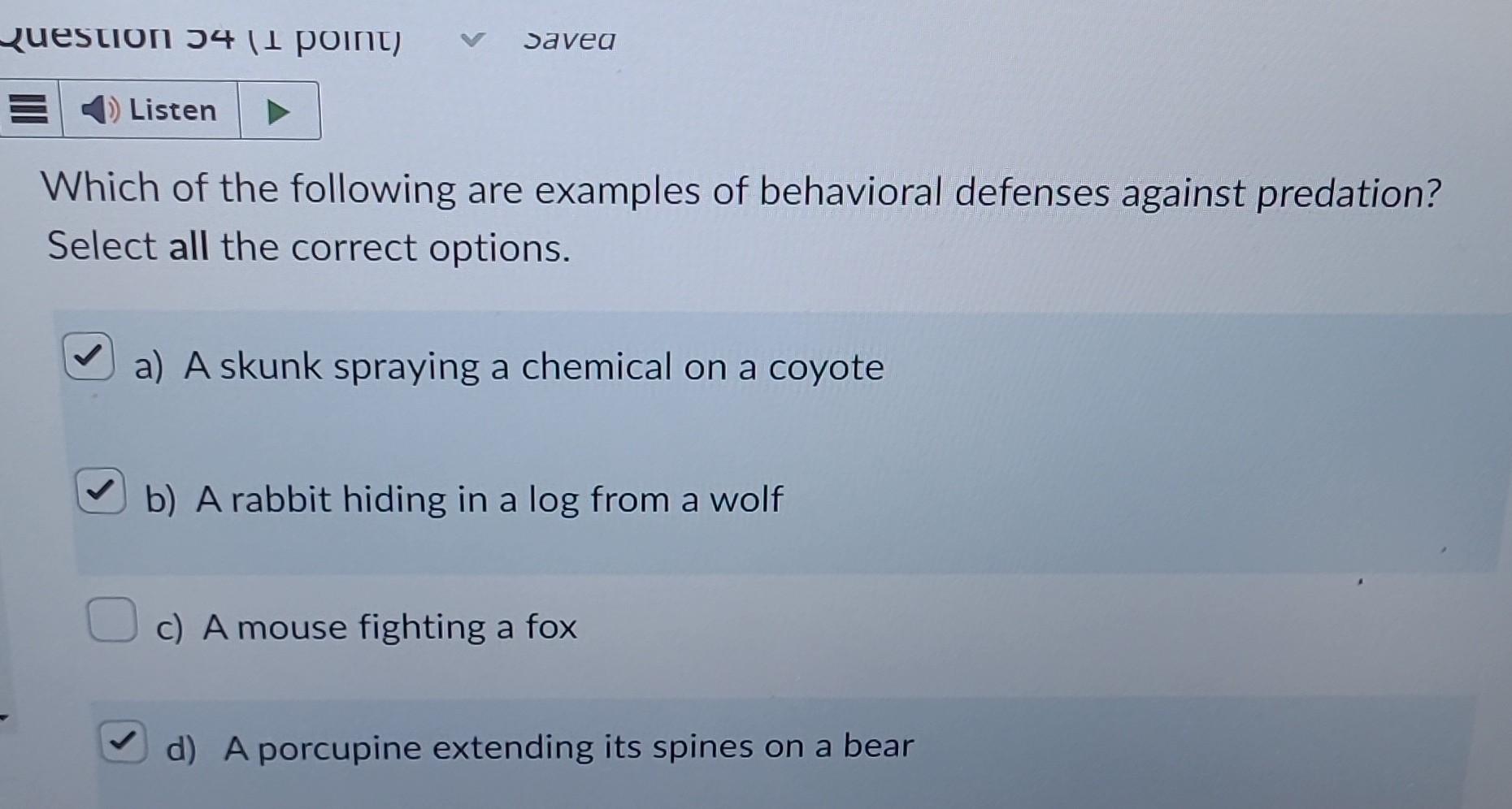 Solved Which of the following are examples of behavioral | Chegg.com
