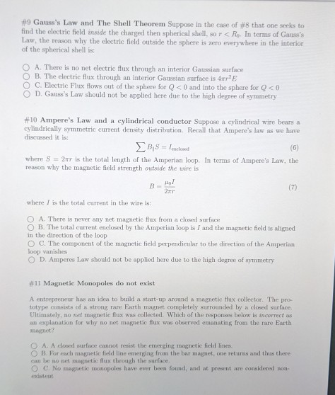 Solved #8 Gauss's Law and The Shell Theorem Consider a | Chegg.com