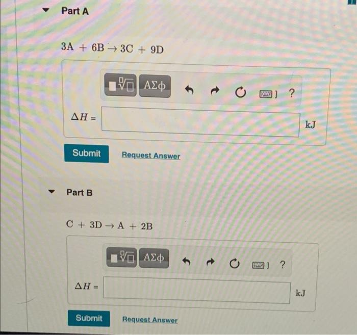 Solved Consider the following generic reaction: A + 2B + C + | Chegg.com