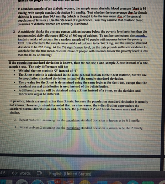 Solved If the population standard deviation is known, then | Chegg.com