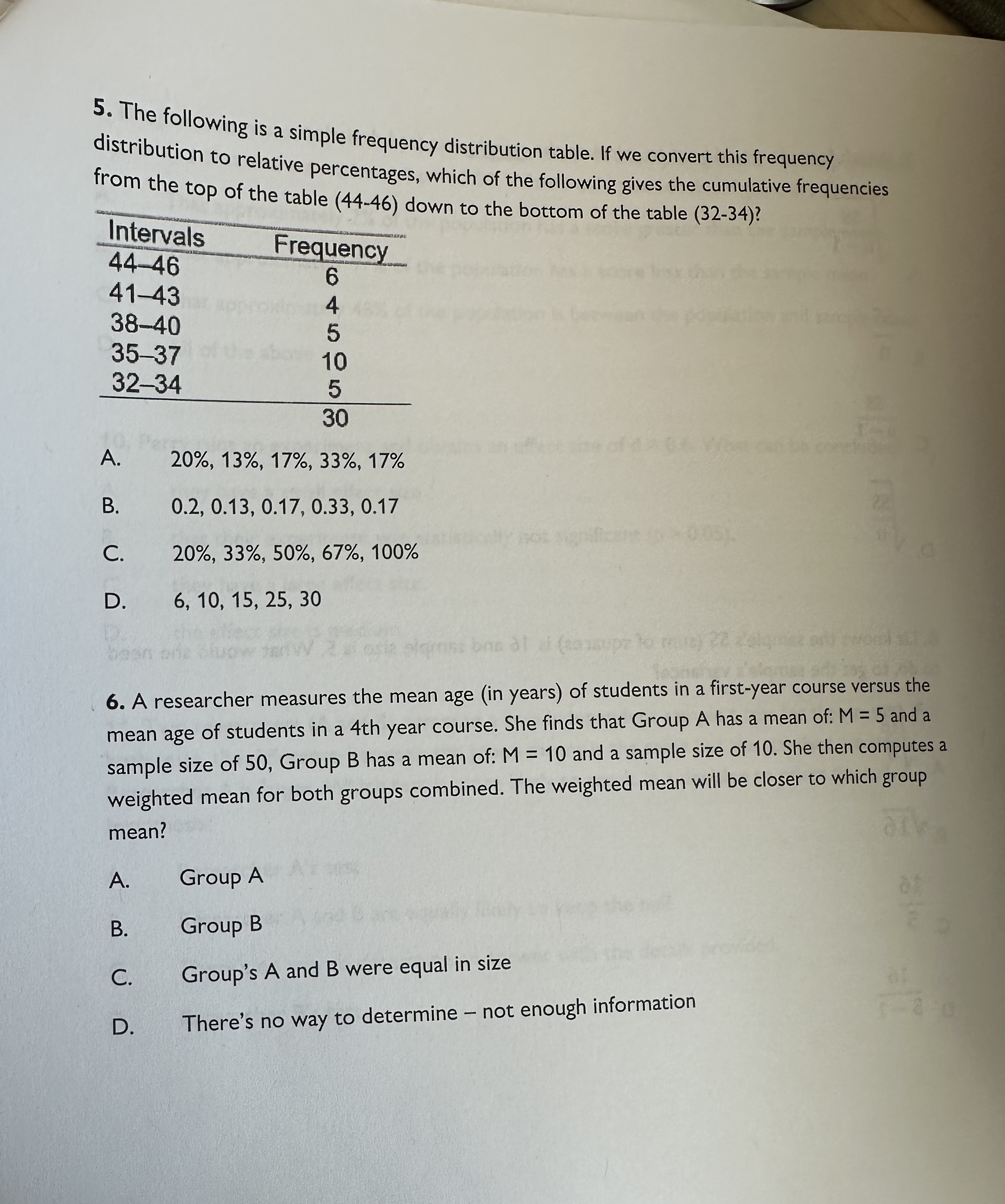 Solved The following is a simple frequency distribution | Chegg.com