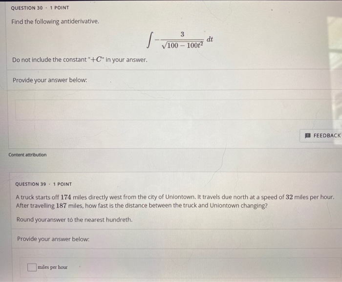 Solved QUESTION 30 . 1 POINT Find the following | Chegg.com