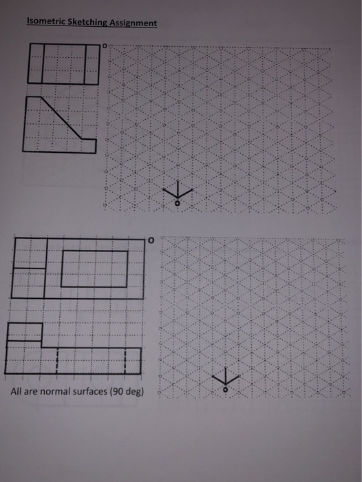 Solved Isometric Sketching Assignment All are normal | Chegg.com