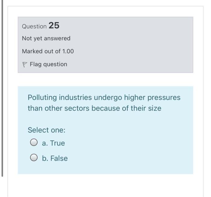 Solved Question 25 Not yet answered Marked out of 1.00 P | Chegg.com