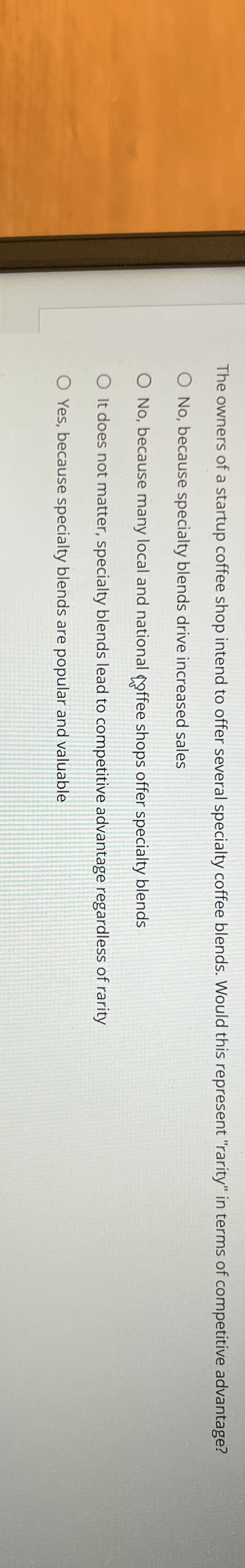 Solved The owners of a startup coffee shop intend to offer