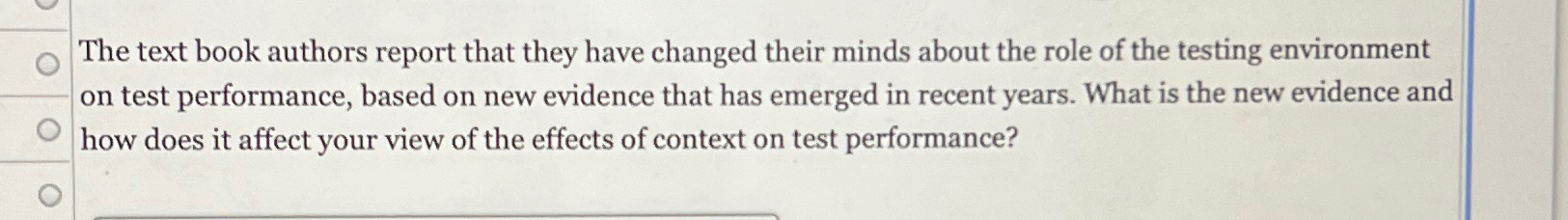 Solved The text book authors report that they have changed | Chegg.com
