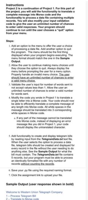 Solved Project Instructions Modify your code from Project 2 | Chegg.com