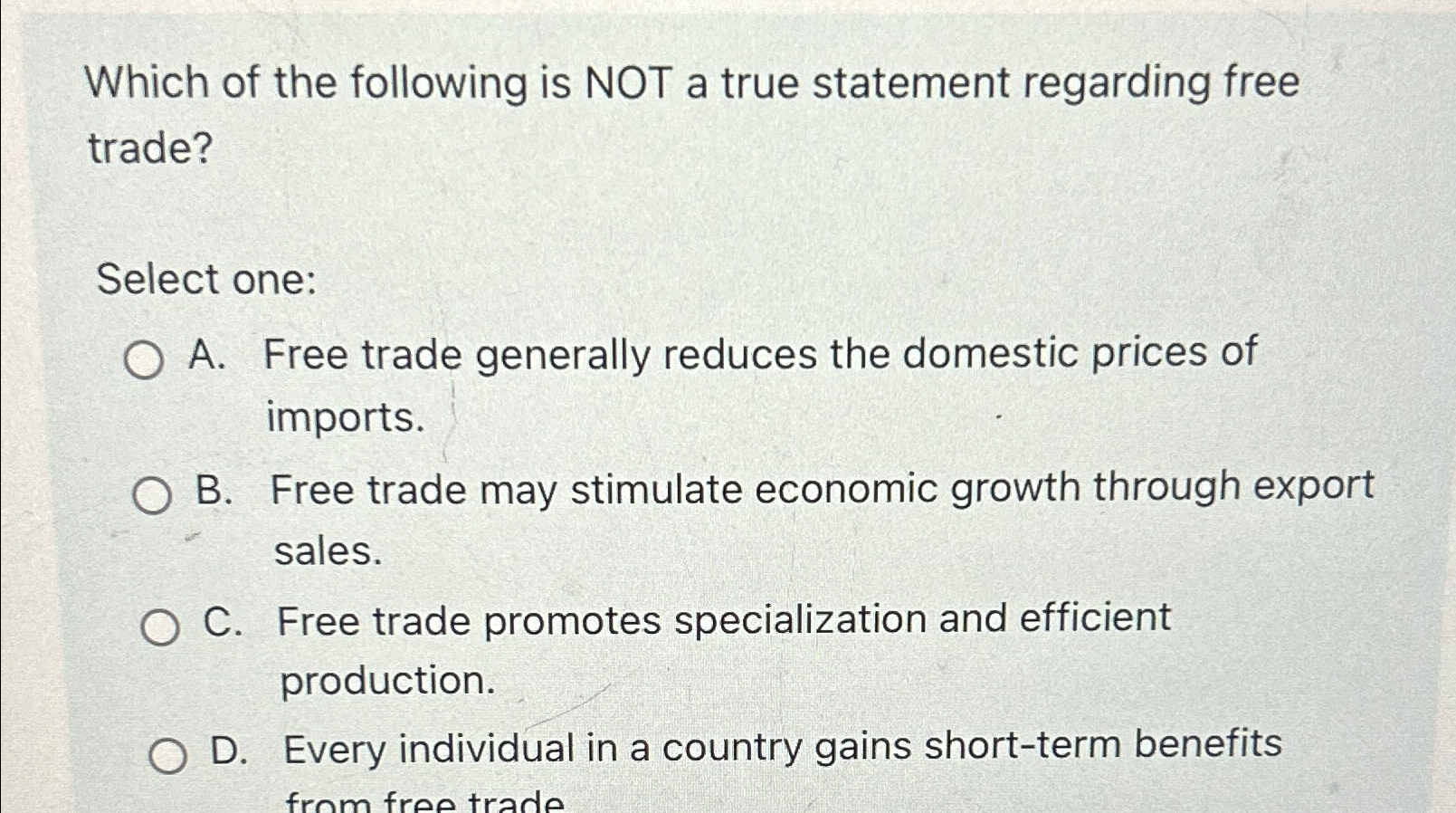 Solved Which of the following is NOT a true statement | Chegg.com