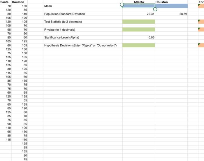 Solved Construct a spreadsheet to answer the following