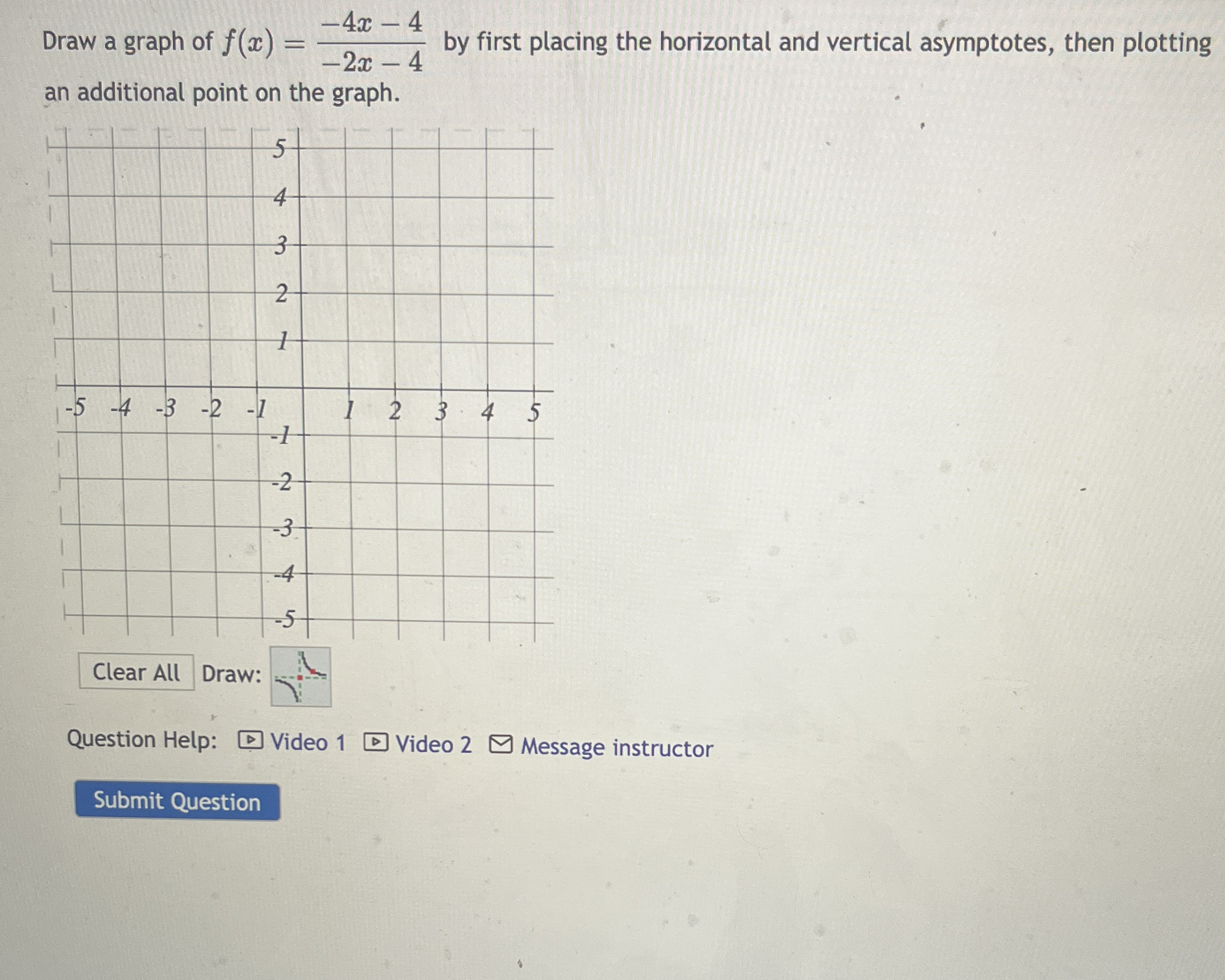 Solved Draw a graph of f(x)=-4x-4-2x-4 ﻿by first placing the | Chegg.com