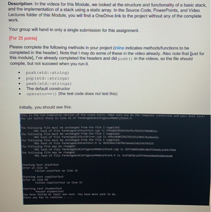 Description: In the videos for this Module, we looked | Chegg.com