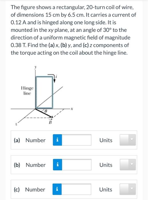 Solved The Figure Shows A Rectangular, 20-turn Coil Of Wire, | Chegg.com