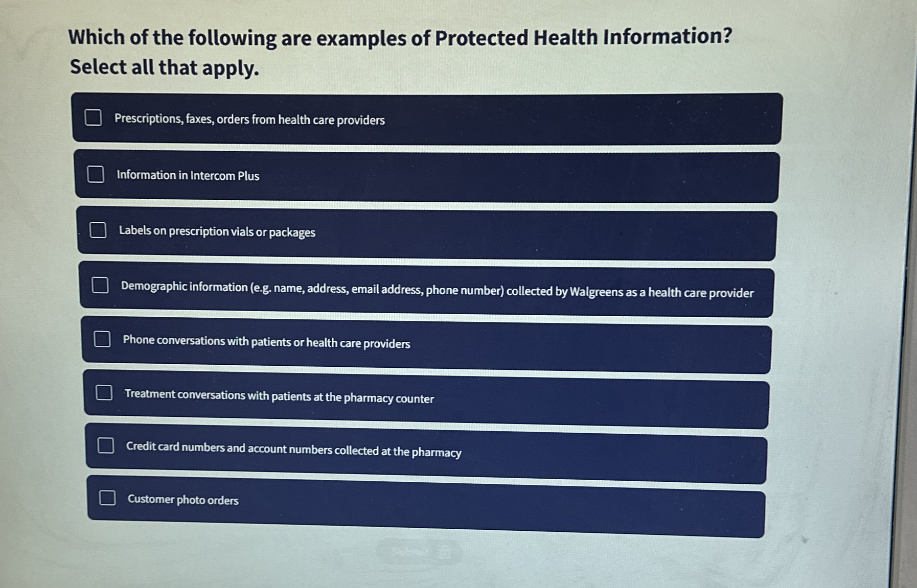 Which Of The Following Are Examples Of Protected 