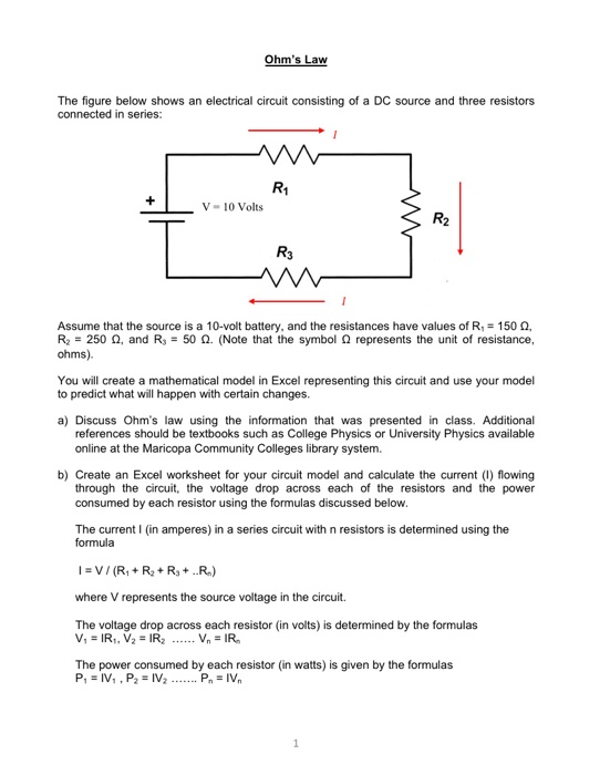 36 Current Voltage And Resistance Worksheet - Worksheet Source 2021