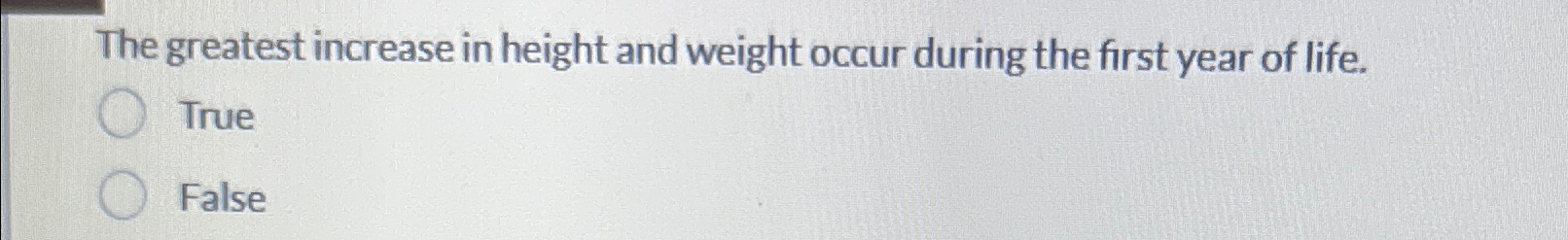 Solved The greatest increase in height and weight occur Chegg