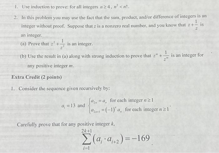 1-use-induction-to-prove-for-all-integers-n-4-n2-chegg