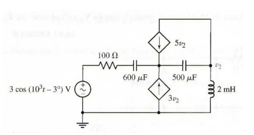 Find V2 ﻿of the circuit, using the node method. | Chegg.com