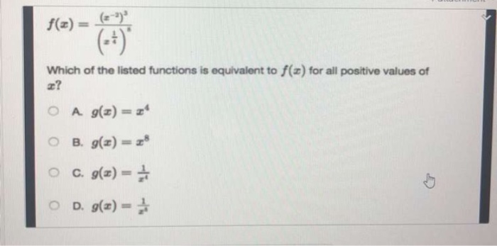 Solved 3le Which Of The Listed Functions Is Equivalent Chegg Com