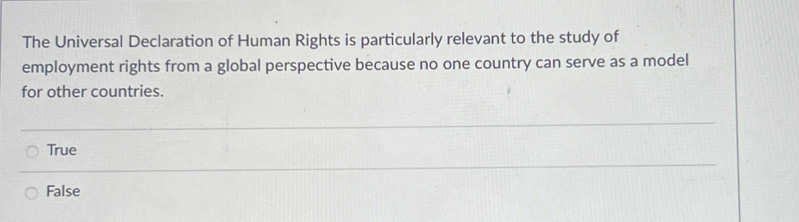 Solved The Universal Declaration of Human Rights is | Chegg.com