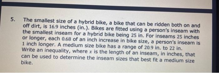 bike size small