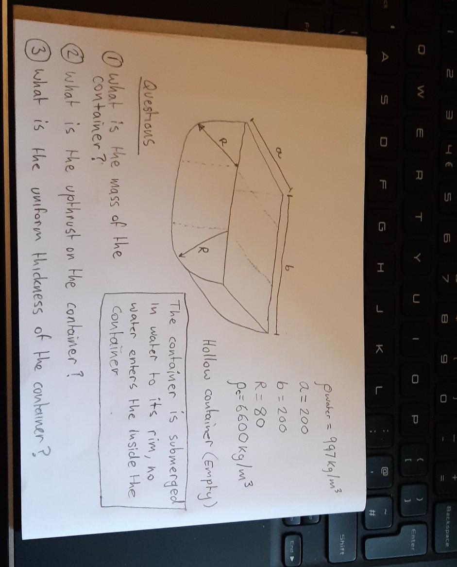 Solved Backspace E R T Y C Enter A Un T K L Shift Chegg Com