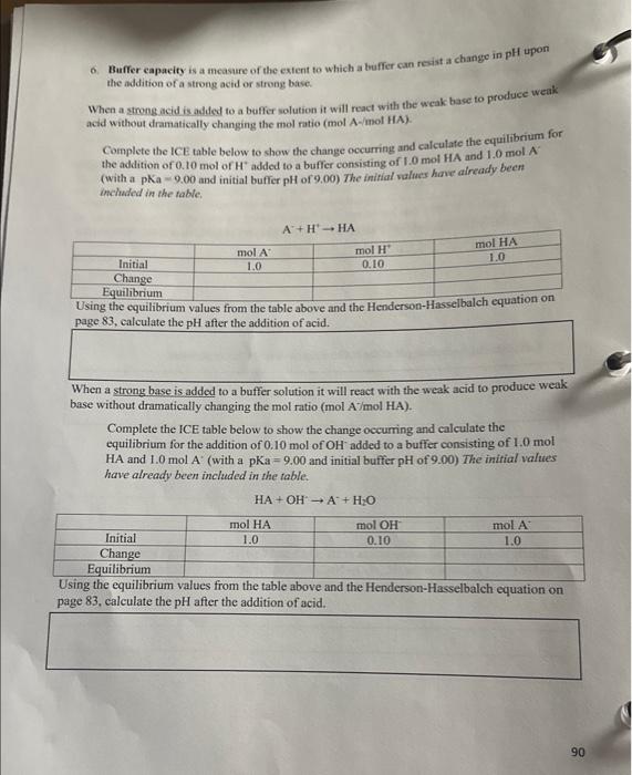 Solved Buffers Prelab Questions Name 1. What is a buffer