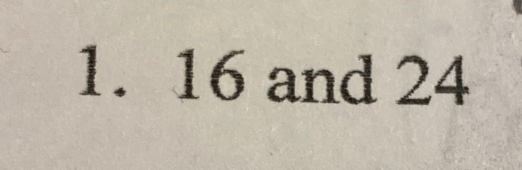 common factor of 24